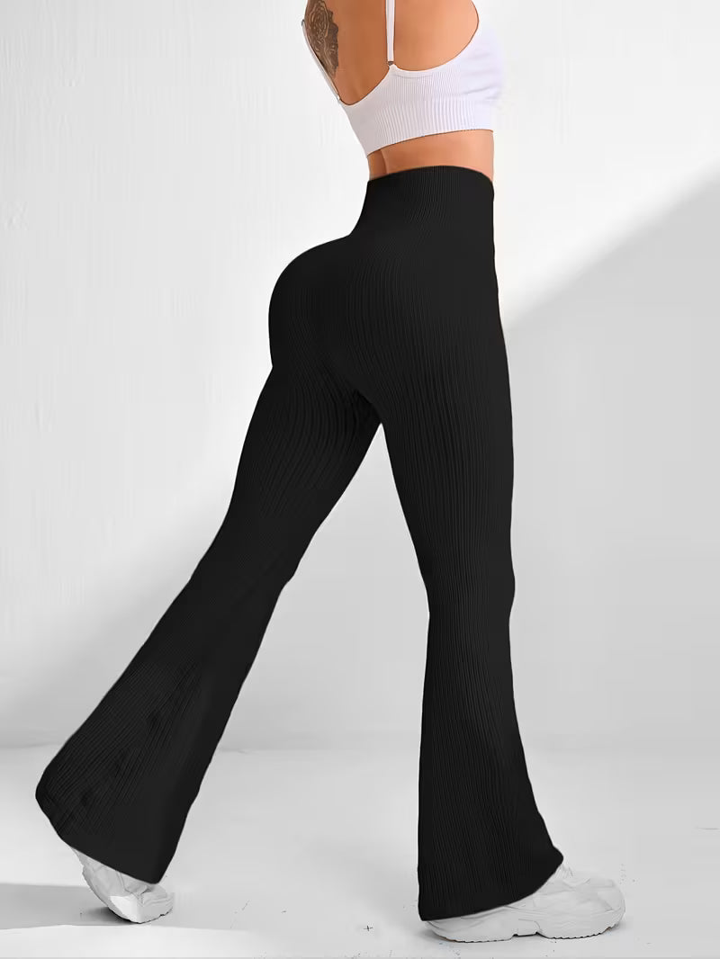 Ribbed Seamless Flare Leggings