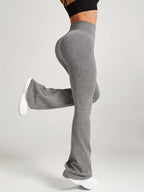Ribbed Seamless Flare Leggings