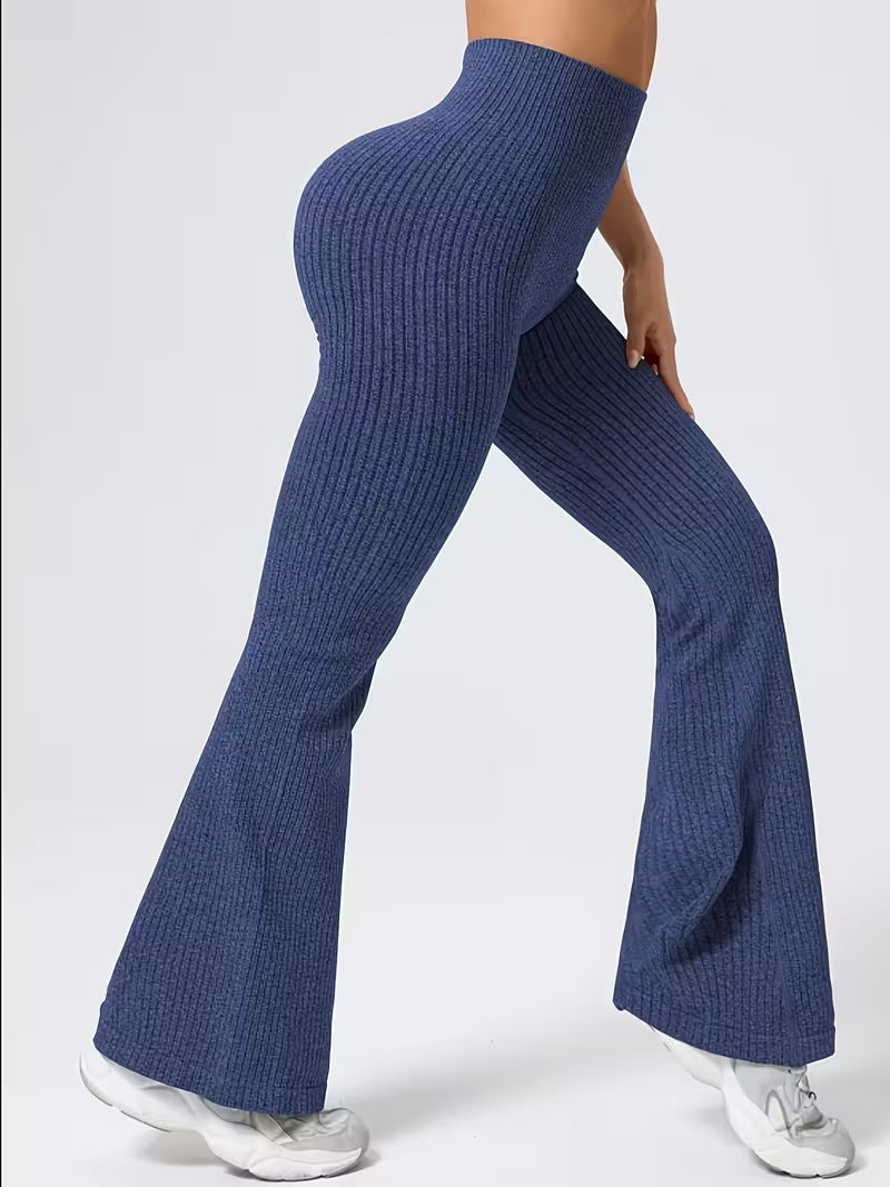 Ribbed Seamless Flare Leggings