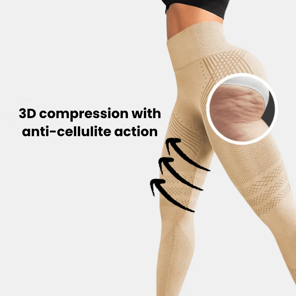 Sleek High-Waist Sculpting Compression Leggings