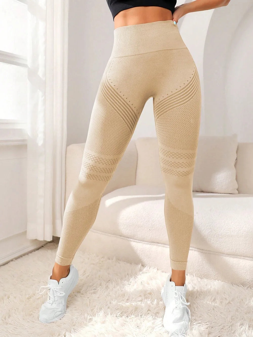 Sleek High-Waist Sculpting Compression Leggings