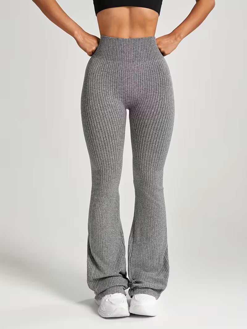 Ribbed Seamless Flare Leggings
