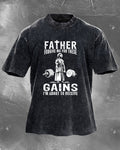 Father Forgive Me for These Gains Washed T-Shirt
