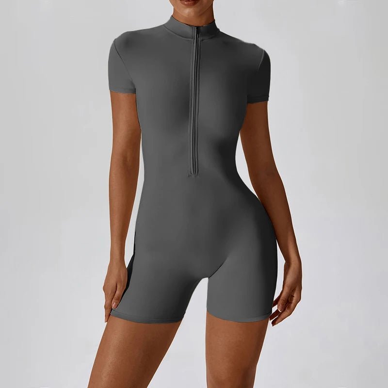 Short Jumpsuit With A Zip