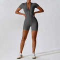 Short Jumpsuit With A Zip