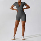 Short Jumpsuit With A Zip