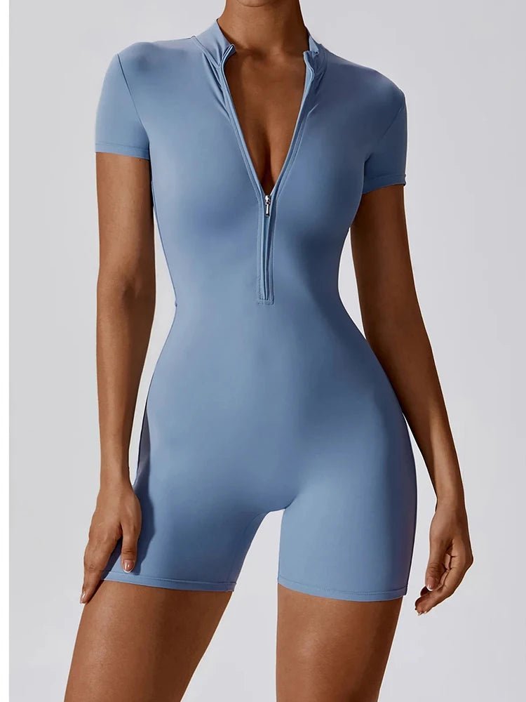 Short Jumpsuit With A Zip