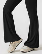 V-Back Flare-Leg Jumpsuit