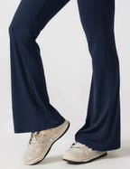 V-Back Flare-Leg Jumpsuit