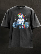 Weightlifting Unicorn Washed T-Shirt